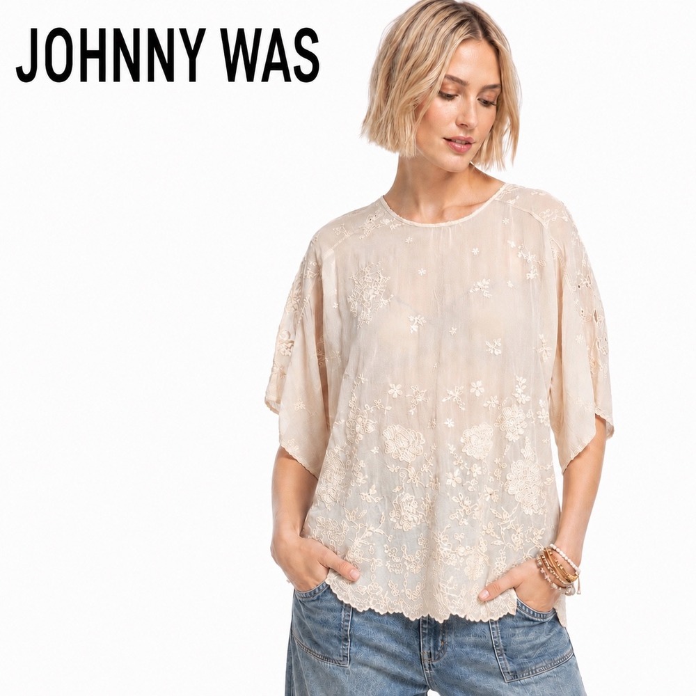 Johnny Was Ecru Jonet Blouse C10525-6